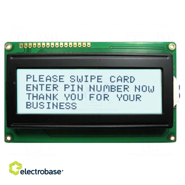 Display: LCD | alphanumeric | FSTN Positive | 20x2 | white | LED | PIN: 16