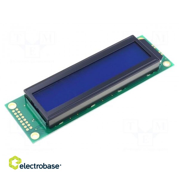 Display: LCD | alphanumeric | STN Negative | 20x2 | blue | LED | PIN: 16