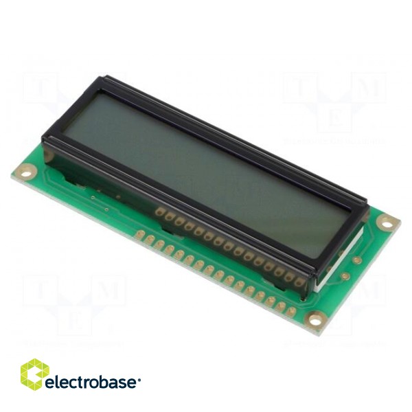 Display: LCD | alphanumeric | STN Positive | 16x2 | gray | 80x36x13.2mm
