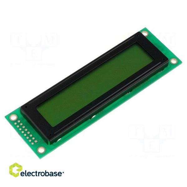 Display: LCD | alphanumeric | STN Positive | 20x2 | 37x116x12mm | LED