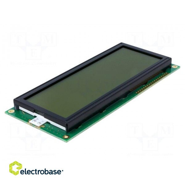 Display: LCD | alphanumeric | STN Positive | 20x4 | yellow-green | LED фото 1