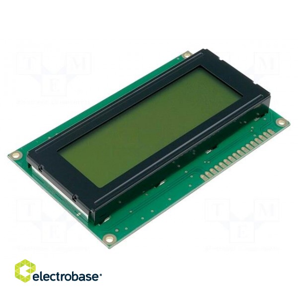 Display: LCD | alphanumeric | STN Positive | 20x4 | yellow-green | LED