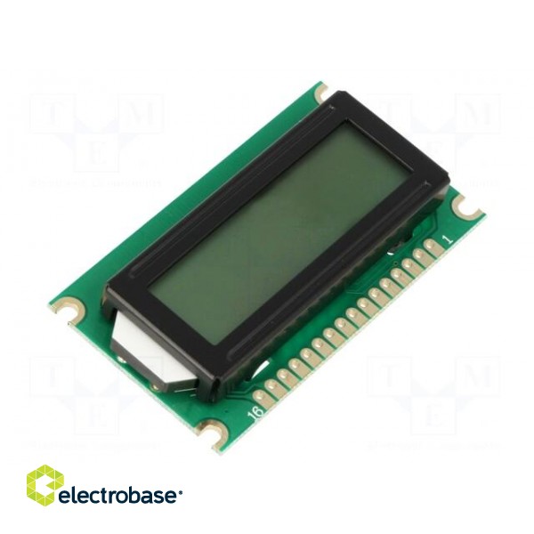 Display: LCD | alphanumeric | STN Negative | 8x1 | 60x33x12mm | LED