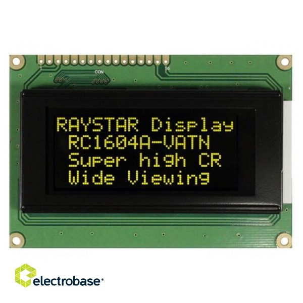 Display: LCD | alphanumeric | VA Negative | 16x4 | 87x60x13.6mm | LED