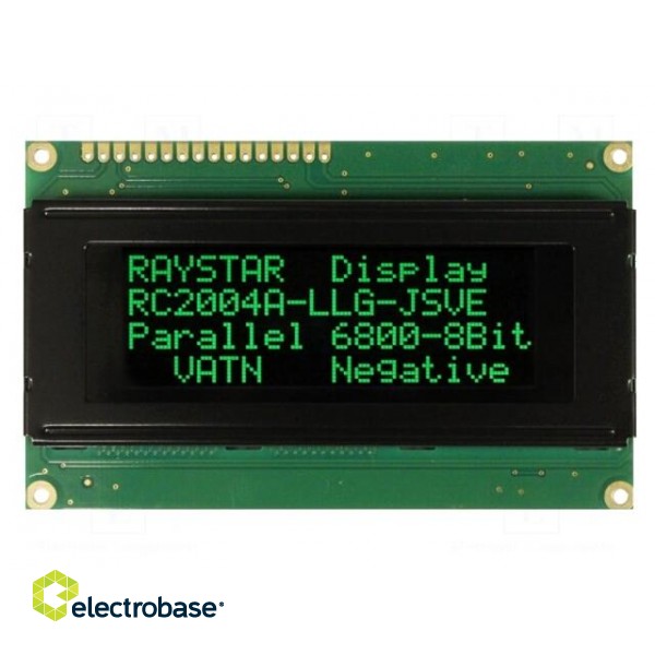 Display: LCD | alphanumeric | VA Negative | 20x4 | 98x60x13.6mm | LED