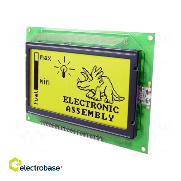 Display: LCD | graphical | 128x64 | STN Positive | yellow-green | LED