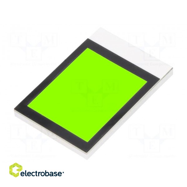 Backlight | DE112 | LED | Dim: 33x22.86x2.5mm | yellow-green | 50cd/m2 image 1