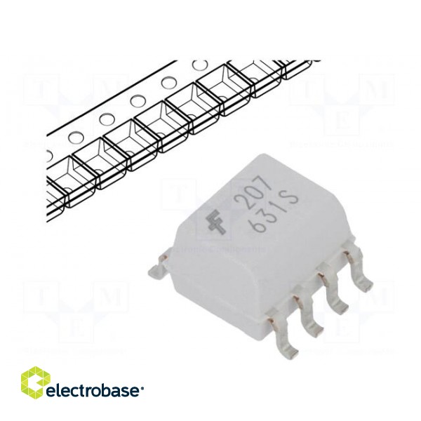 Optocoupler | SMD | Ch: 1 | OUT: transistor | 2.5kV | SO8
