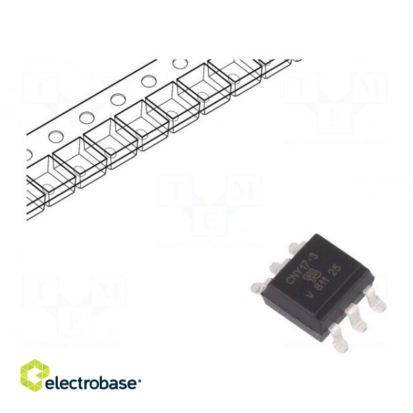 Optocoupler | SMD | Ch: 1 | OUT: transistor | Uinsul: 5kV | Uce: 70V | CNY17