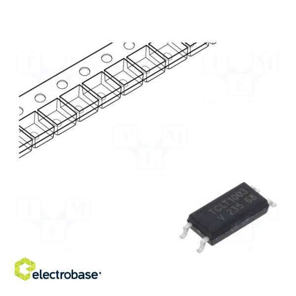 Optocoupler | SMD | Ch: 1 | OUT: transistor | Uinsul: 5kV | Uce: 70V | SOP4L