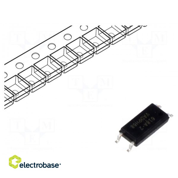 Optocoupler | SMD | Ch: 1 | OUT: transistor | Uinsul: 5kV | Uce: 80V | LSOP4