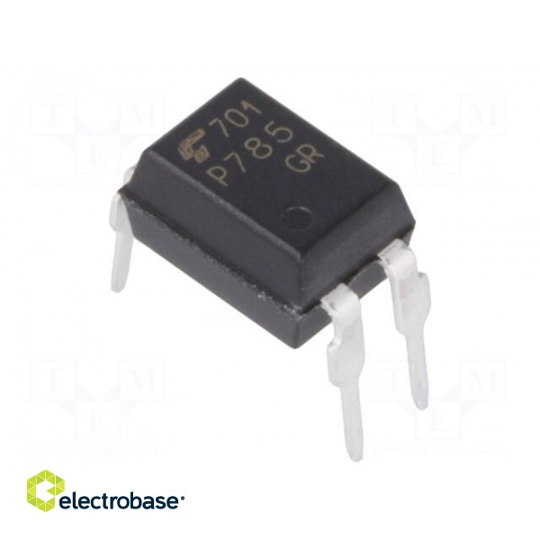 Optocoupler | THT | Ch: 1 | OUT: transistor | Uinsul: 5kV | Uce: 80V | DIP4 image 1