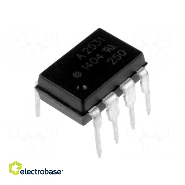 Optocoupler | THT | Channels: 2 | Out: transistor | 3.75kV | 1Mbps | DIP8