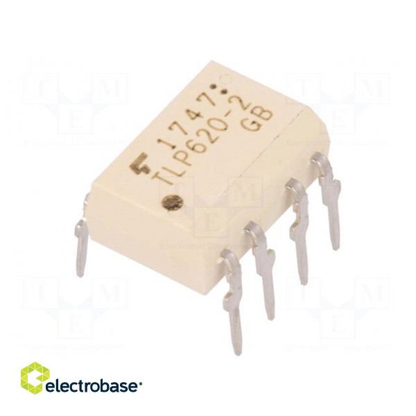 Optocoupler | THT | Ch: 2 | OUT: transistor | Uinsul: 5kV | Uce: 55V | DIP8