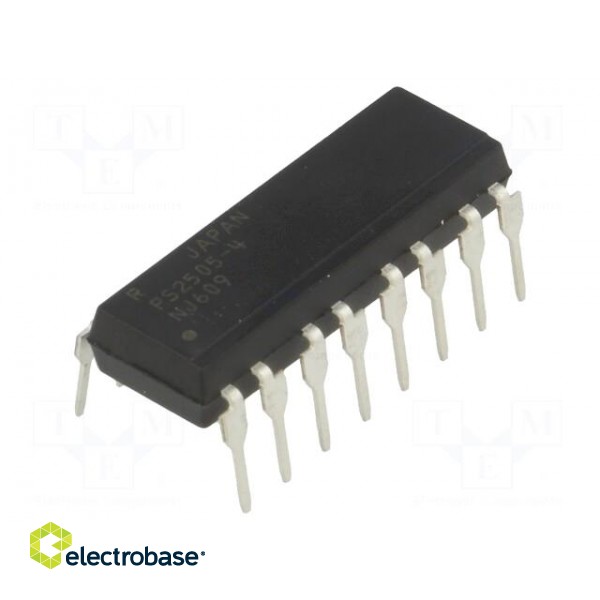 Optocoupler | THT | Ch: 4 | OUT: transistor | Uinsul: 5kV | Uce: 80V | DIP16