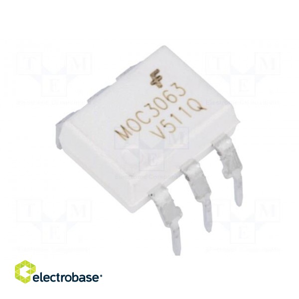 Optotriac | 5.3kV | Uout: 600V | zero voltage crossing driver | DIP6