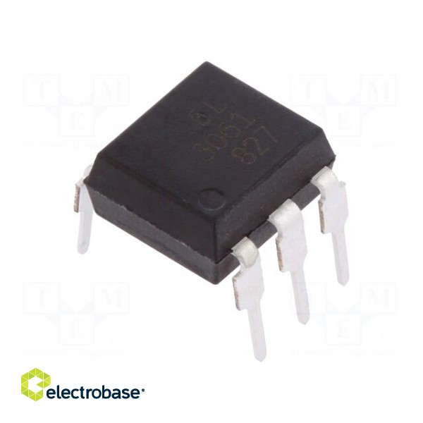 Optotriac | 5kV | zero voltage crossing driver | DIP6 | Ch: 1 | EL306X