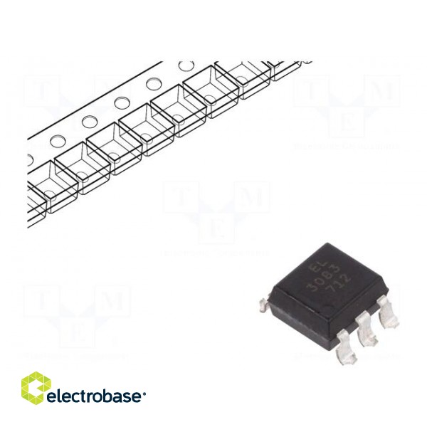 Optotriac | 5kV | zero voltage crossing driver | Gull wing 6 | Ch: 1