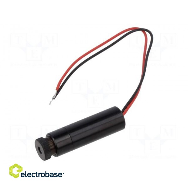 Module: laser | 0.4mW | red | dot | 635nm | 23.6÷24.4VDC | 2÷15mA