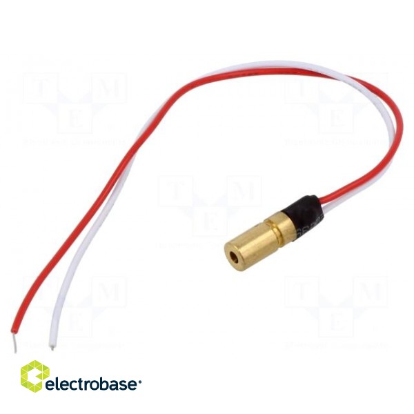 Module: laser | 1mW | red | dot | 650nm | 2.7÷3.3VDC | 5÷15mA