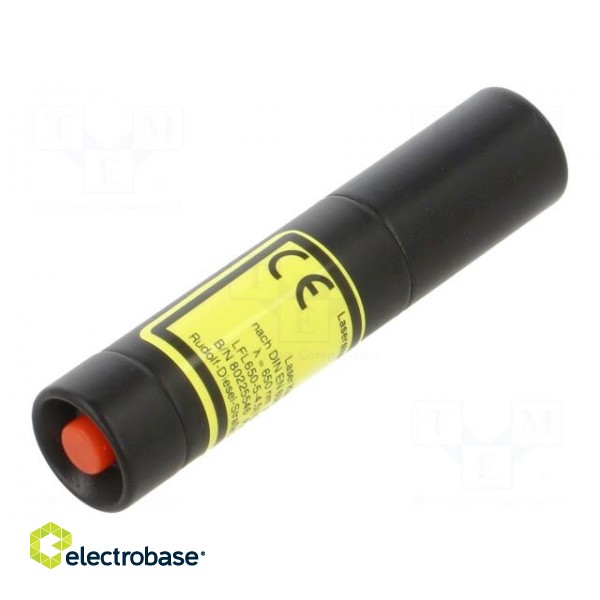 Module: laser | 5mW | red | line | 650nm | 2.8÷4.5VDC | 10÷30mA | 90° paveikslėlis 2