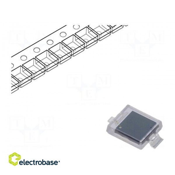 PIN photodiode | SMD | 940nm | 5nA | rectangular | flat | transparent