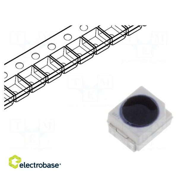 Phototransistor | PLCC2 | λp max: 980nm | 35V | 60° | Lens: transparent