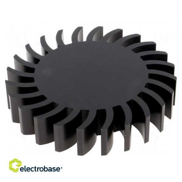 Heatsink | LED | Ø: 105mm | H: 20mm | Colour: black image 1