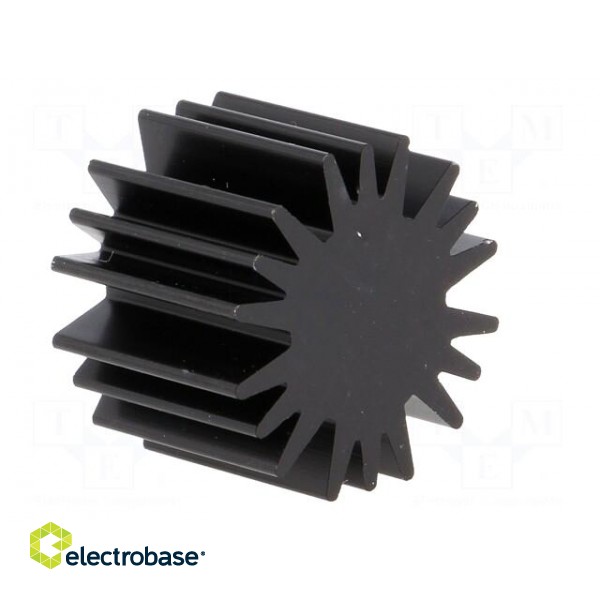 Heatsink | LED | Ø: 20mm | H: 15mm | 6.3K/W | Colour: black image 2