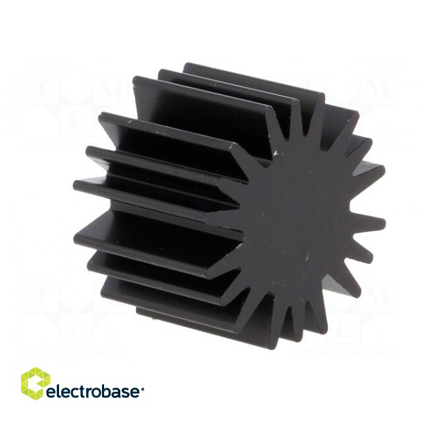 Heatsink | LED | Ø: 20mm | H: 15mm | 6.3K/W | Colour: black image 6