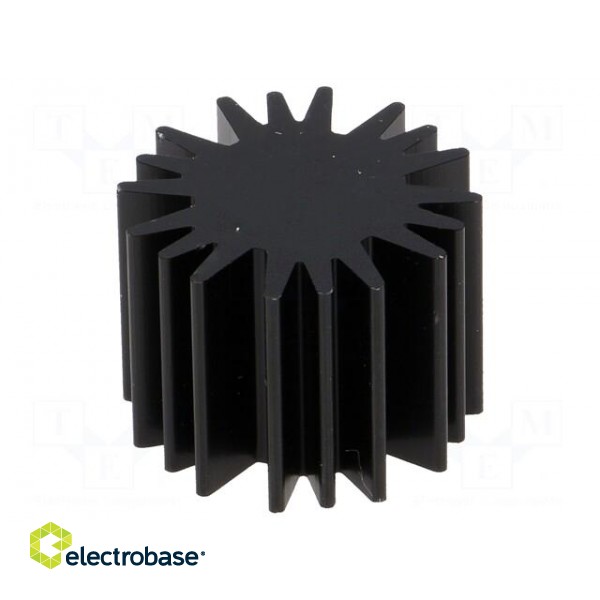 Heatsink | LED | Ø: 20mm | H: 15mm | 6.3K/W | Colour: black image 1