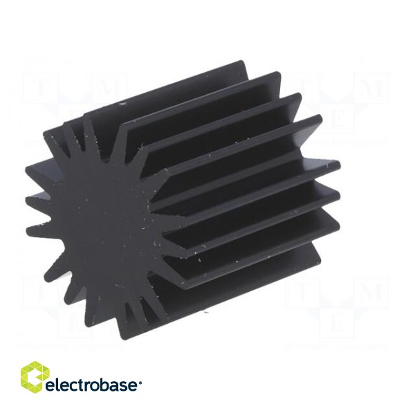 Heatsink | LED | Ø: 20mm | H: 20mm | Colour: black image 2