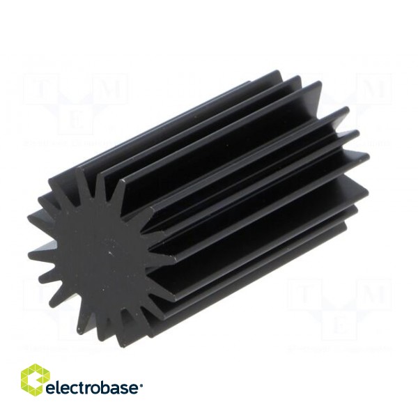 Heatsink | LED | Ø: 20mm | H: 37.5mm | Colour: black фото 2
