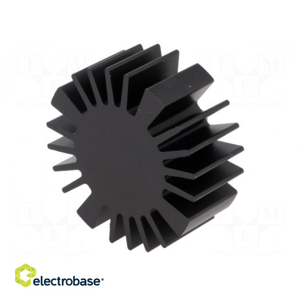 Heatsink | LED | Ø: 50mm | H: 20mm | Colour: black image 2