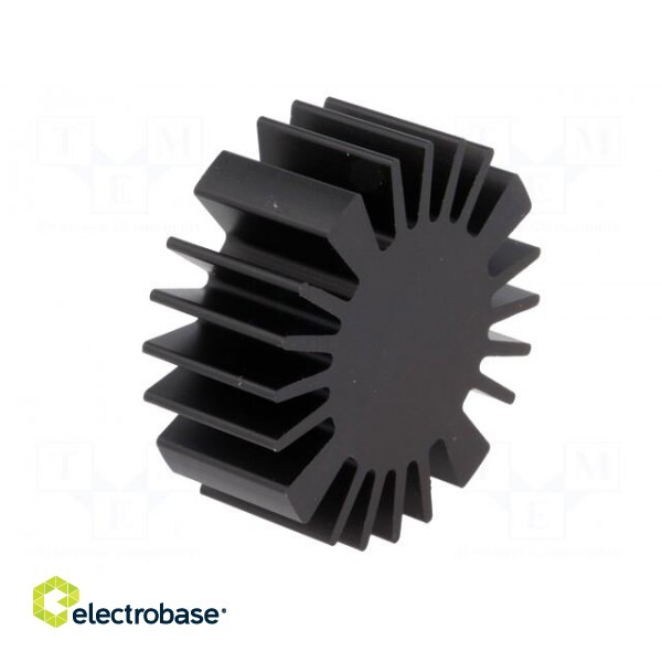 Heatsink | LED | Ø: 50mm | H: 20mm | Colour: black image 4