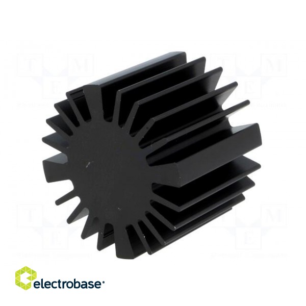 Heatsink | LED | Ø: 50mm | H: 37.5mm | Colour: black фото 6
