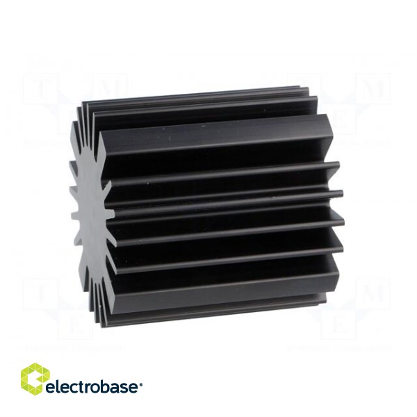 Heatsink | LED | Ø: 50mm | H: 50mm | Colour: black image 3