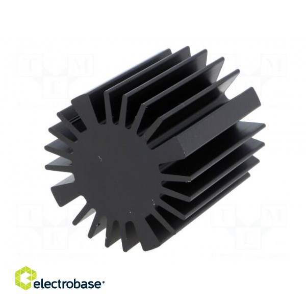 Heatsink | LED | Ø: 50mm | H: 50mm | Colour: black image 6