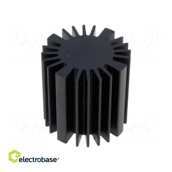 Heatsink | LED | Ø: 50mm | H: 50mm | Colour: black image 1