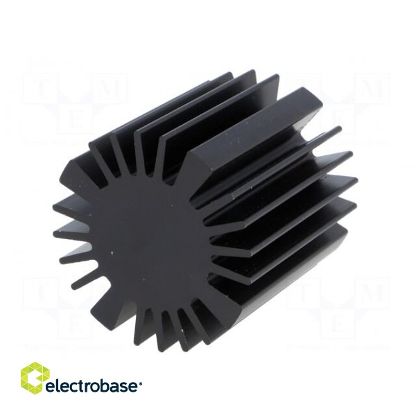 Heatsink | LED | Ø: 50mm | H: 50mm | Colour: black фото 2