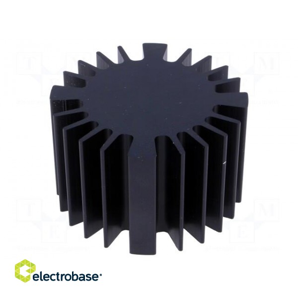 Heatsink | LED | Ø: 60mm | H: 37.5mm | Colour: black image 1