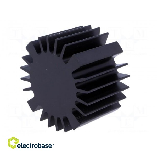 Heatsink | LED | Ø: 60mm | H: 37.5mm | Colour: black image 2
