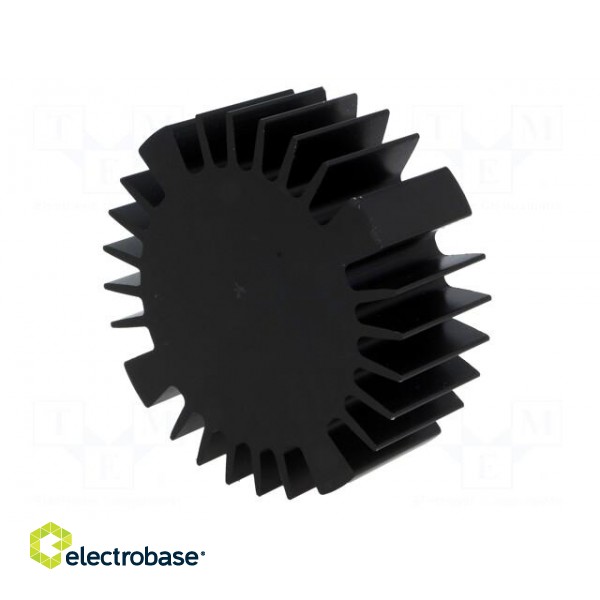 Heatsink | LED | Ø: 70mm | H: 25mm | Colour: black image 2