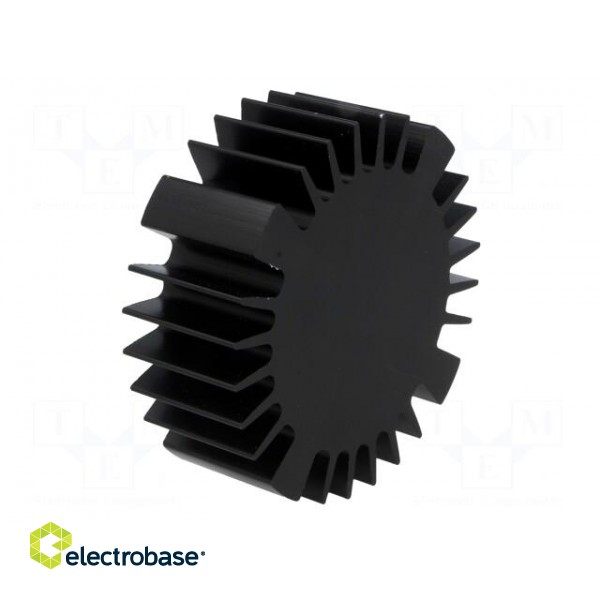 Heatsink | LED | Ø: 70mm | H: 25mm | Colour: black image 4