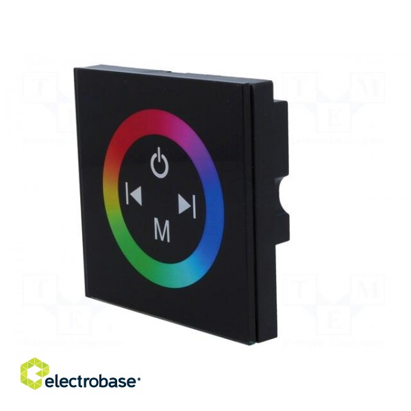 LED controller | Ch: 3 | TM-BOX | 12A | 86x86x36mm | black image 4