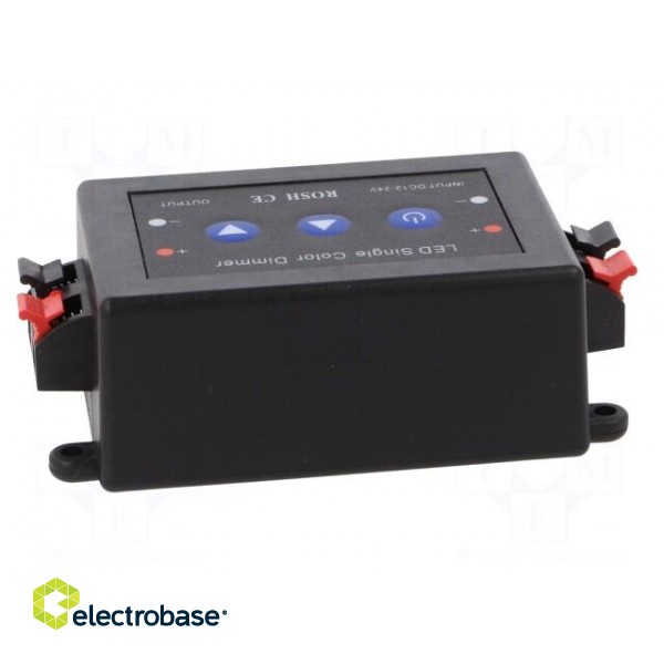 LED controller | dimming function | Channels: 1 | 8A | black | -20÷40°C фото 7
