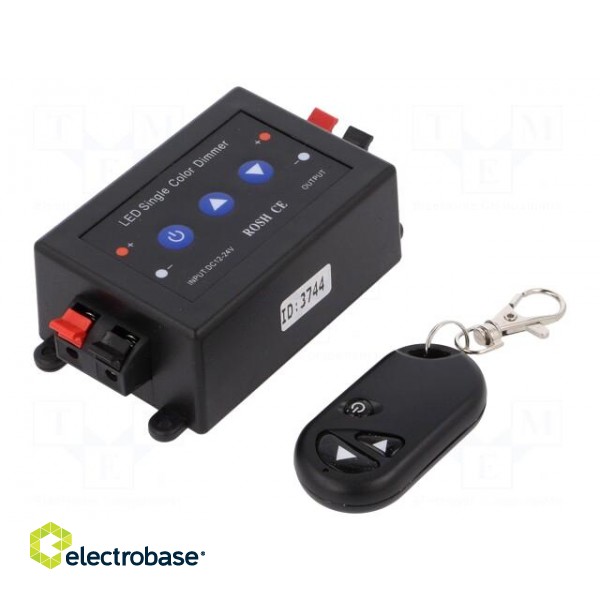 LED controller | dimming function | Channels: 1 | 8A | black | -20÷40°C image 1