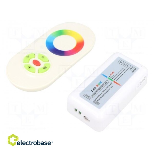 LED controller | RGB lighting control | Channels: 3 | 12A | white фото 1