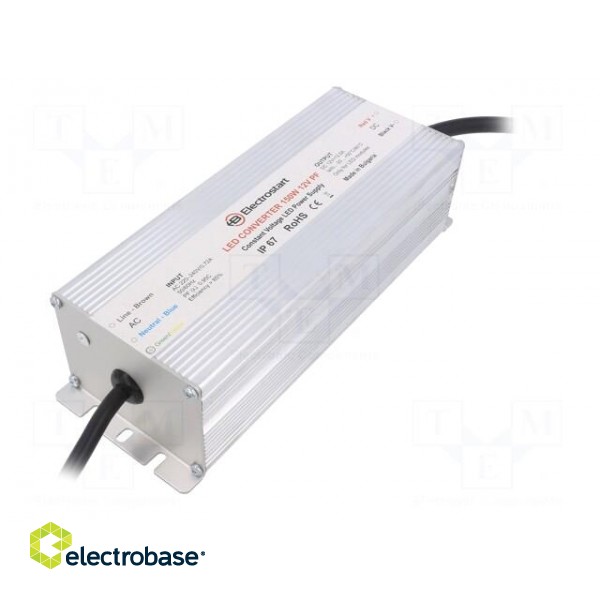 Power supply: switched-mode | 150W | 12VDC | 12.5A | 180÷295VAC | IP67