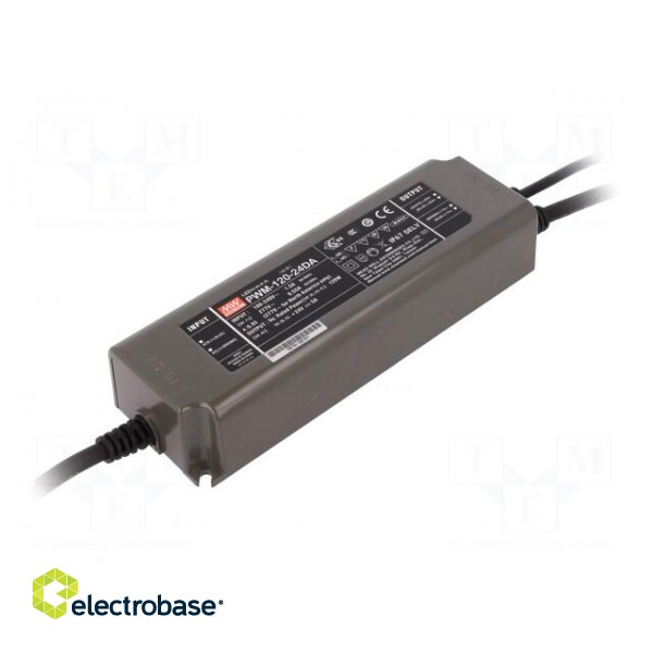 Power supply: switched-mode | for LED strips | 120W | 24VDC | 5A | IP67 image 1